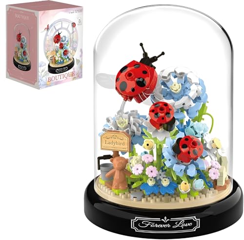 Blumen Bausteine Set, 596 Teile Insekten Blumenstrauß Micro Mini Baustein, Künstliche Pflanzen Mit Staubdichte Kuppel Und Sockel, Heimdekoration, Ideen Geschenk (P2283) Blumen Bausteine Set, 596 Teile Insekten Blumenstrauß Micro Mini Baustein, Künstliche Pflanzen Mit Staubdichte Kuppel Und Sockel, Heimdekoration, Ideen Geschenk (P2283) von Unativer