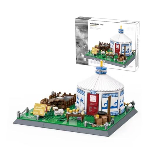 Mongolische Jurten Baustein Set, 778 Stück Chinesische Berühmte Architektur Modell Spielzeug, Wahrzeichen Sammlung Stadt Baukasten, Creative Geschenk für Erwachsene und Kinder, Home Decor Mongolische Jurten Baustein Set, 778 Stück Chinesische Berühmte Architektur Modell Spielzeug, Wahrzeichen Sammlung Stadt Baukasten, Creative Geschenk für Erwachsene und Kinder, Home Decor von Unativer