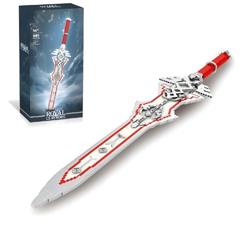 Schwert Bausteine Modell Set, 981 Teile Royal Claymore Bausteinset, Mittelalterliche Waffen Modellspielzeug für Erwachsene und Kinder, Cosplay Requisiten Dekoration (99015) von Unativer
