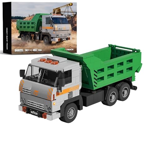Technik LKW Bausteine Bausatz, 467 Teile Retro Muldenkipper Modellbausatz, STEM Fahrzeuge Modell Spielzeug, Ideas Geschenk für Erwachsene und Kinder (66029) von Unativer