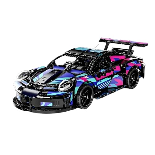 Technik Supersportwagen Bausteine Set, 1580 Teile Rennwagen Bausteine Sportwagen Auto Modellbausatz, MOC Car Rennwagen Modell Spielzeug für Erwachsene Kinder, Kompatibel mit großen Marken von Unativer