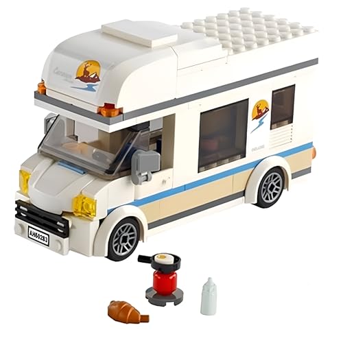 Unativer Abenteuer Camping Auto Bausteine Set, 218 Teile Geländewagen Outdoor Wohnmobil Vintage Reiseauto & Urlaub Fahrzeug Bausatz für Kinder Jugendliche und Erwachsene ab 6 Jahren von Unativer