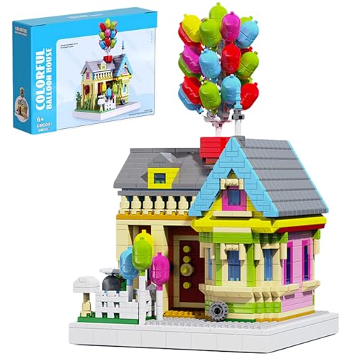 Unativer Ballonhaus Bausteine Bausatz, 1249 Teile Buntes Heißluftballon Mini-Bricks Modell, STEM Stadtbild Architektur Mikrobaukasten, Kreatives Geschenk für Kinder & Erwachsene ab 6 Jahren von Unativer