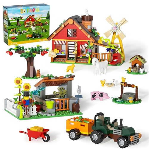 Unativer Bauernhof Bausteine Bausatz, 603 Teile Tierstall Architektur Modell Spielzeug mit Zaun & Schweinestall für Wohnkultur Pädagogisches STEM Geschenk für Kinder ab 6 Jahren Unativer Bauernhof Bausteine Bausatz, 603 Teile Tierstall Architektur Modell Spielzeug mit Zaun & Schweinestall für Wohnkultur Pädagogisches STEM Geschenk für Kinder ab 6 Jahren von Unativer