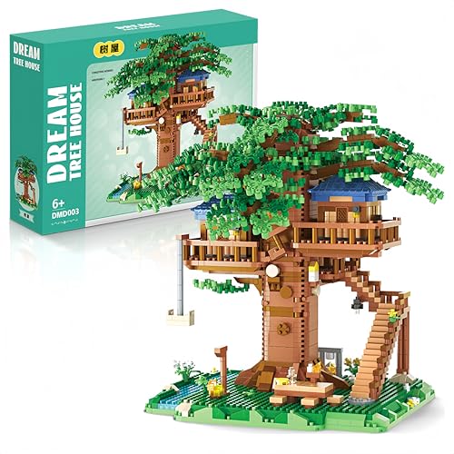 Unativer Baumhaus Bauset, 2058 Teile Mini-Bausteine, Kreatives Baumhaus Modellspielzeug aus Holz, Geschenkidee zu Weihnachten und Geburtstag für Erwachsene, Mädchen und Jungen ab 6 Jahren Unativer Baumhaus Bauset, 2058 Teile Mini-Bausteine, Kreatives Baumhaus Modellspielzeug aus Holz, Geschenkidee zu Weihnachten und Geburtstag für Erwachsene, Mädchen und Jungen ab 6 Jahren von Unativer