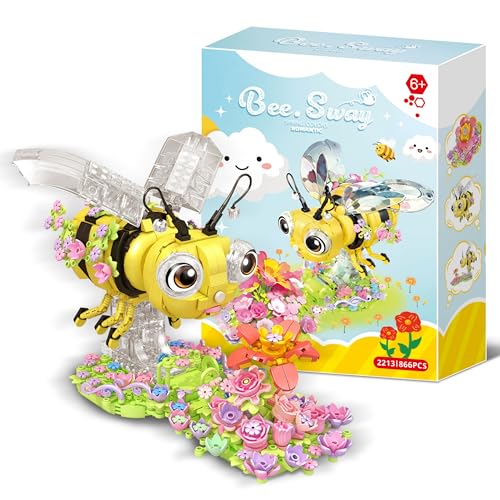 Unativer Bienen Blumen Bausteine Bausatz, 866 Teile Farbenfrohes Insektenmodell, Tierfiguren & Botanisches Modell Spielzeug für Deko im Zuhause oder Büro, Geschenk für Frauen und Mädchen ab 6 Jahren Unativer Bienen Blumen Bausteine Bausatz, 866 Teile Farbenfrohes Insektenmodell, Tierfiguren & Botanisches Modell Spielzeug für Deko im Zuhause oder Büro, Geschenk für Frauen und Mädchen ab 6 Jahren von Unativer