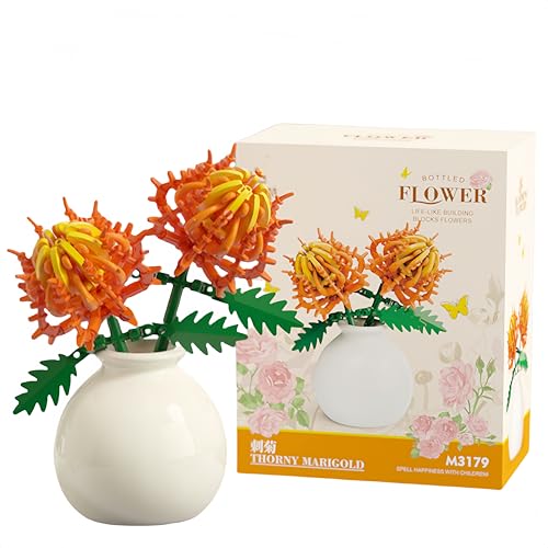Unativer Distel Chrysanthemen Blumenstrauß Bausteine Bausatz, Botanische Micro Baustein Kollektion mit Vase Modell Spielzeug, Geschenk zum Muttertag für Erwachsene, Frauen, Mädchen ab 6 Jahren Unativer Distel Chrysanthemen Blumenstrauß Bausteine Bausatz, Botanische Micro Baustein Kollektion mit Vase Modell Spielzeug, Geschenk zum Muttertag für Erwachsene, Frauen, Mädchen ab 6 Jahren von Unativer