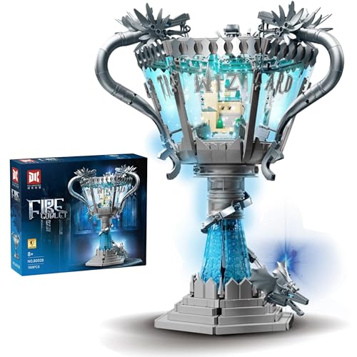 Unativer Flammenbecher Bausteine Bausatz, 1169 Teile Kreatives DIY Feuerkelch Modell Spielzeug für Kinder und Erwachsene, MOC Fantasy Magie Modellbausatz, ab 8 Jahren von Unativer