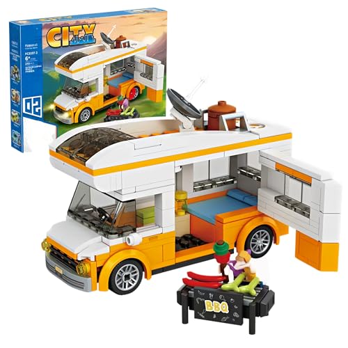 Unativer Frühlings Abenteuer Camping Auto Baustein Set, 255 Teile Offroad Explorer Truck Camper Vintage Reisewagen & Urlaubsfahrzeug Bausatz für Kinder Jugendliche & Erwachsene ab 6 Jahren Unativer Frühlings Abenteuer Camping Auto Baustein Set, 255 Teile Offroad Explorer Truck Camper Vintage Reisewagen & Urlaubsfahrzeug Bausatz für Kinder Jugendliche & Erwachsene ab 6 Jahren von Unativer