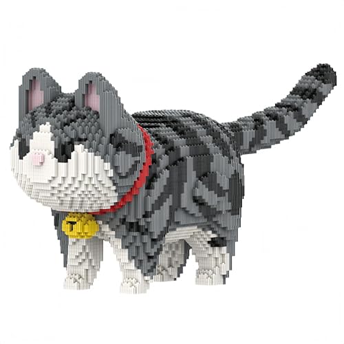 Unativer Katzen Bausteine Bausatz, MiniBausteinen Niedliches DIY-Tiermodell mit Glocke für Kinder und Erwachsene, in Weiß, Orange & Getigert, STEM-Lernspielzeug und Schreibtischdeko, 6500 Teile Unativer Katzen Bausteine Bausatz, MiniBausteinen Niedliches DIY-Tiermodell mit Glocke für Kinder und Erwachsene, in Weiß, Orange & Getigert, STEM-Lernspielzeug und Schreibtischdeko, 6500 Teile von Unativer