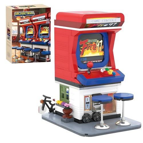 Unativer Retro Spielautomat Bausteine Bausatz, 589 Teile Mini Bausteine Nostalgisches Spielmaschinen Modell Spielzeug zum Spielen & Sammeln, Kreatives DIY-Bauset für Kinder & Erwachsene ab 6 Jahren von Unativer