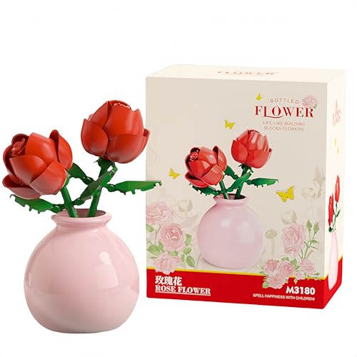 Unativer Rosenblumenstrauß Bausteine Set, Kreative Botanische Mini Bricks Sammlung Modell Spielzeug mit Vase für Home Decor Romantisches Geschenk für Muttertag Erwachsene Frauen Mädchen ab 6 Jahren Unativer Rosenblumenstrauß Bausteine Set, Kreative Botanische Mini Bricks Sammlung Modell Spielzeug mit Vase für Home Decor Romantisches Geschenk für Muttertag Erwachsene Frauen Mädchen ab 6 Jahren von Unativer