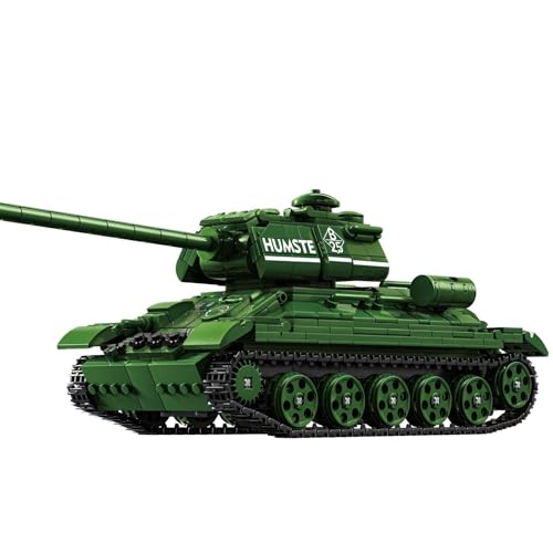 Unativer Technik T3A Heavy Panzer Bausteine Set, 1006 Teile Militär WW2 Panzer Armee Modell Bauspielzeu, Armee Panzer Kampfwagen Modell für Erwachsene Kinder (66051) von Unativer