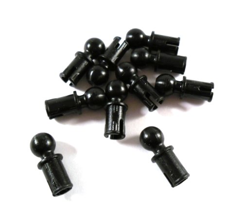 10 Stück LEGO TECHNIC "Pin mit Kugel" in Schwarz. von LEGO