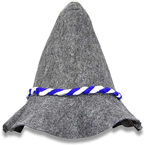 Seppelhüte, Bayrische Filzhüte, Bierhüte, blau-weiß, 10 Stück Seppelhüte, Bayrische Filzhüte, Bierhüte, blau-weiß, 10 Stück von Unbekannt