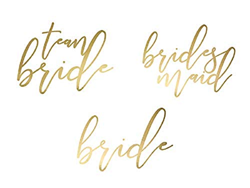 15 Stück Temporäres Tattoo-Set / Tattoo-s Bride - Team Bride - Brides-Maid JGA-Accessoire-s Junggesellinnen-Abschied Braut Frau-en Hen-Party Deko-Ration Party-Zubehör von Unbekannt