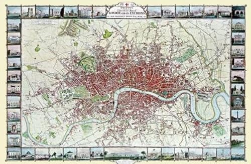 1851 Puzzle Map of London von John Tallis, 1000 Teile, 690 mm x 480 mm von Unbekannt