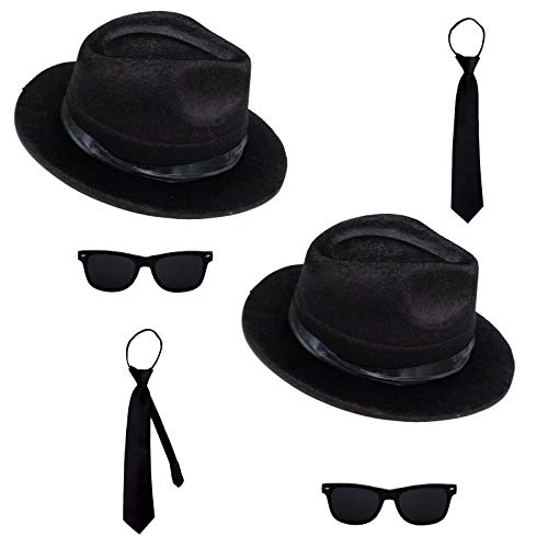 Spassprofi 2 Blues Brothers Sets Hut, Brille und 2 Schlipse Kostüm Set Fasching Spassprofi 2 Blues Brothers Sets Hut, Brille und 2 Schlipse Kostüm Set Fasching von Spassprofi