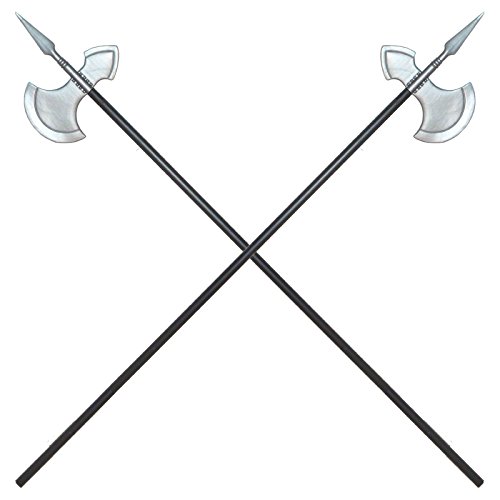 Spassprofi 2 x große Hellebarde 123cm Waffe Mittelalter für Mittelalterkostüm von Spassprofi