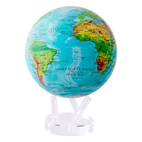 MOVA Globus, Reliefkarte Blau 4.5" mit Sockel, solarbetriebener drehbarer Globus, einzigartiges Geschenk und Heim- oder Schreibtischdekoration für Männer, Frauen, Kinder MOVA Globus, Reliefkarte Blau 4.5" mit Sockel, solarbetriebener drehbarer Globus, einzigartiges Geschenk und Heim- oder Schreibtischdekoration für Männer, Frauen, Kinder von MOVA
