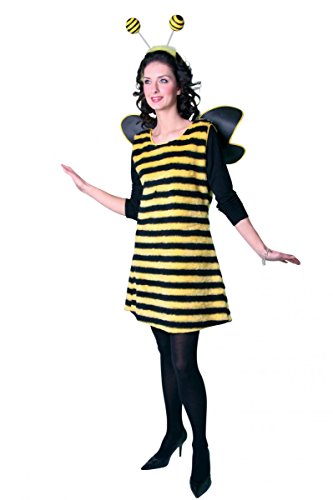 Festartikel Müller Bienen Kostüm für Damen, Kleid mit Flügeln und Fühler, Gr. 44/46 von Festartikel Müller