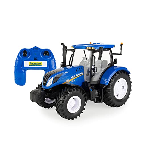 Britains Big Farm funkgesteuerter New Holland T6.180 Traktor, Spielzeugtraktor zum Sammeln, Traktorspielzeug, kompatibel mit Spielzeug im Maßstab 1:16, für Sammler und Kinder ab 3 Jahren von Britains