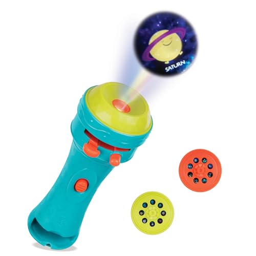 B. toys Projektor Taschenlampe Kinder – Lernspielzeug mit Planeten und lustigen Aliens – Galaxy Diashow Spielzeug und Einschlafhilfe für Mädchen und Jungen ab 4 Jahre von B. toys