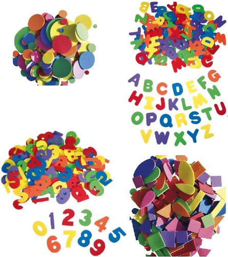 BUSDUGA - Moosgummi Bastelset 680 Teile- Buchstaben, Zahlen, Formen und Kreise - PREISVORTEIL BUSDUGA - Moosgummi Bastelset 680 Teile- Buchstaben, Zahlen, Formen und Kreise - PREISVORTEIL von BUSDUGA