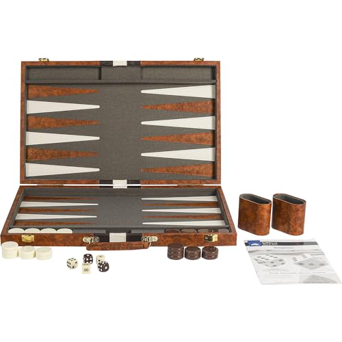 Backgammon 604163 Koffer braun mit braunen/weiß Streifen38 cm.Kunstleder Backgammon 604163 Koffer braun mit braunen/weiß Streifen38 cm.Kunstleder von Unbekannt