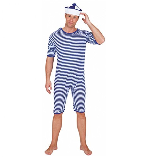 Badeanzug blau weiß geringelt Gr. XL Einteiler Badeanzug blau weiß geringelt Gr. XL Einteiler von Orlob