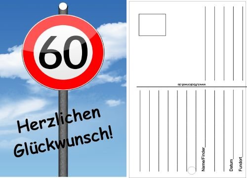 Unbekannt Ballonflugkarten, 50 St., Verkehrsschild 60 von Unbekannt