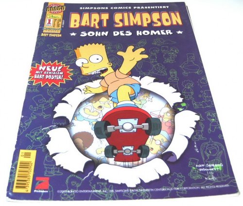 Bart Simpson Comics 1 - APR 01 Dino + Poster/Karte (Comic) gebr. von Unbekannt