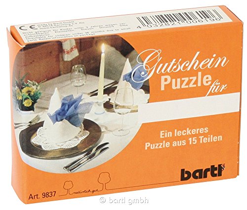 Bartl Holzpuzzle Gutscheinpuzzle "Dinner" Gutschein von Unbekannt