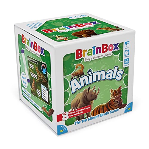 BrainBox Animals (2022) , Card Game , Ages 8+ , 1+ Players , 10+ Minutes Playing Time von Brain Box