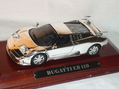 MODELLCARSONLINE Bugatti Eb110 Eb 100 Chrom 1/43 Modell Auto Modellauto von MODELLCARSONLINE