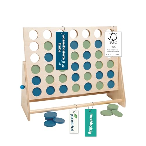 BS Toys GA279, ab 6 jahre-Gesellschaftsspiel für Kindergeburtstag-Deluxe, Holz, Grün/Blau, 58.9 x 42.9 x 5.1 cm von BS Toys