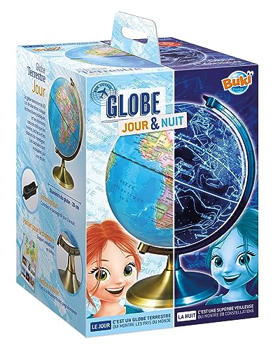 BUKI France 7345 - Tag und Nacht Globus (Französische VERSION) von Buki