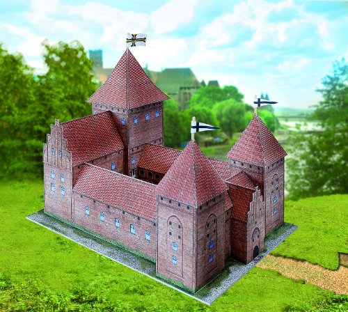 Aue-Verlag 20 x 13 x 19 cm Modell Field Castle Kit (rot) von HMV HAMBURGER MODELLBAUBOGEN VERLAG