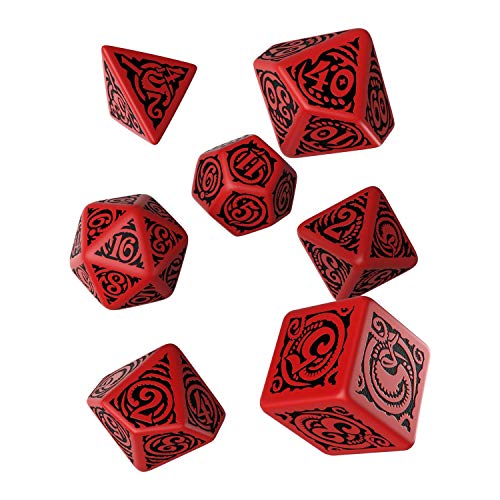 Q WORKSHOP QWOCTN62 Call of Cthulhu The Outer Gods Nyarlathotep RPG Ornamented Dice Set 7 Polyhedral Pieces von Q Workshop