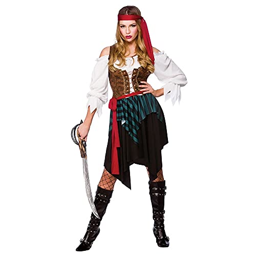 Wicked Costumes Karibik-Piratenkostüm für Erwachsene, Damen, Größe S (UK 10-12) Wicked Costumes Karibik-Piratenkostüm für Erwachsene, Damen, Größe S (UK 10-12) von Wicked Costumes