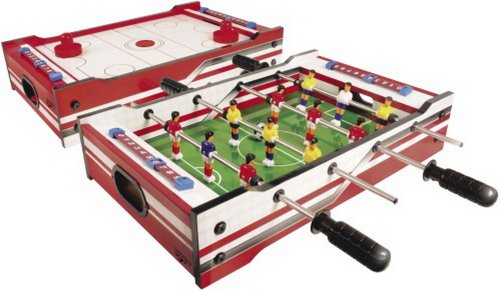 Carromco Multi-Spiel FLIP-XM 2in1 Multigame Spieltisch mit 2 Tischspielen, Tischhockey /Airhockey mit 2 Pushern und Tischfußballspiel / Kicker mit 2 Bällen von Unbekannt