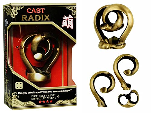 Cast Puzzle 52473770 - Denkspiel Radix Level 4 aus Gießzink von GIGAMIC