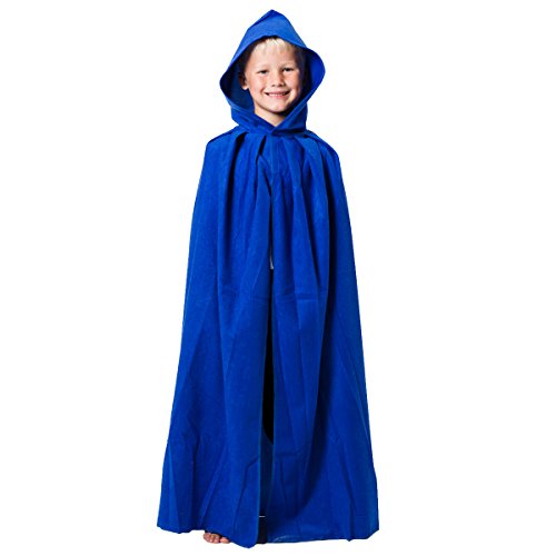 Charlie Crow Blauer Umhang mit Kapuze Einheitsgröße 7-9 Jahre, Blau von Charlie Crow