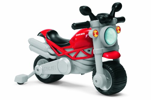 Chicco Ducati Monster Rutscher Motorrad für Kinder, Motorrad mit Hupe und Motorgeräusch, Abnehmbare Stützräder, Max 25 kg, Kinderspielzeug für ein Alter von 18 Monaten bis 5 Jahren von Chicco