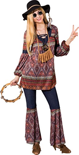 Damen Hippie Kostüm Gr. 34/36 Tunika Schlaghose Coachella Style 70er Jahre von Krause & Sohn