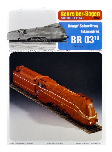 Aue-Verlag 56 x 7 x 11 cm Dampflokomotive BR 3" Modellbausatz von Aue-Verlag