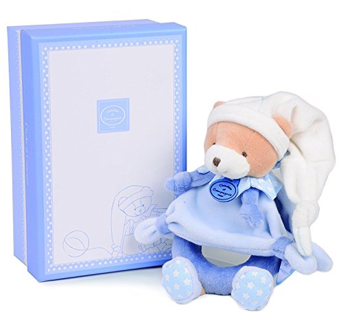 Unbekannt DC2713 Rassel, Tierdruck, blau, 1 Unité (Lot de 1) von Doudou et Compagnie