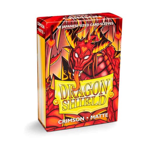 Dragon Shield ART11121 Matte Japanese Size Sleeves 60pk-Crimson, Multicoloured von Arcane Tinmen