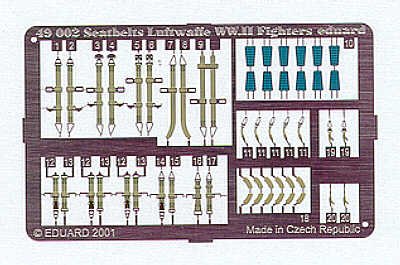 Eduard Accessories 49002 Modellbauzubehör Sicherheitsgurte Luftwaffe WW II Fighter von Eduard Accessories