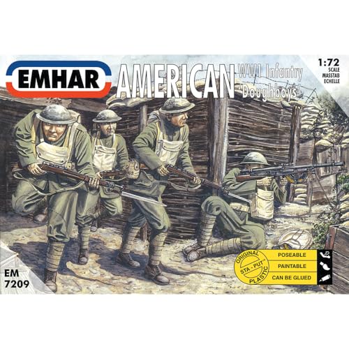 Emhar EM7209 Figur-1/72 WWI US-Amerikanische Doughboys Infanterie von Emhar Models